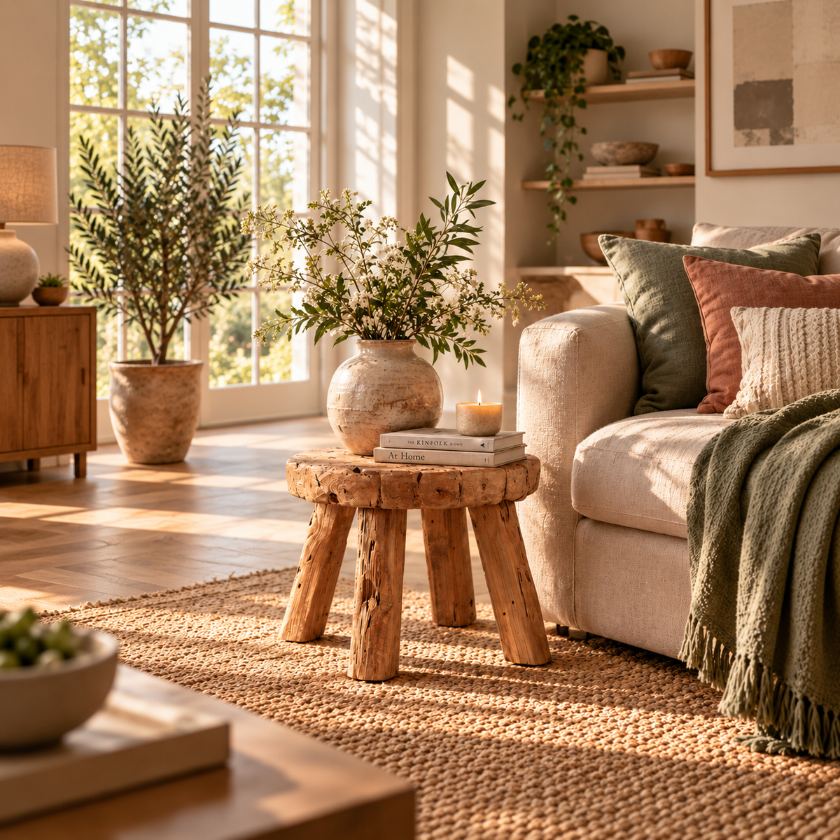 Maro sidebord – rustikt teak