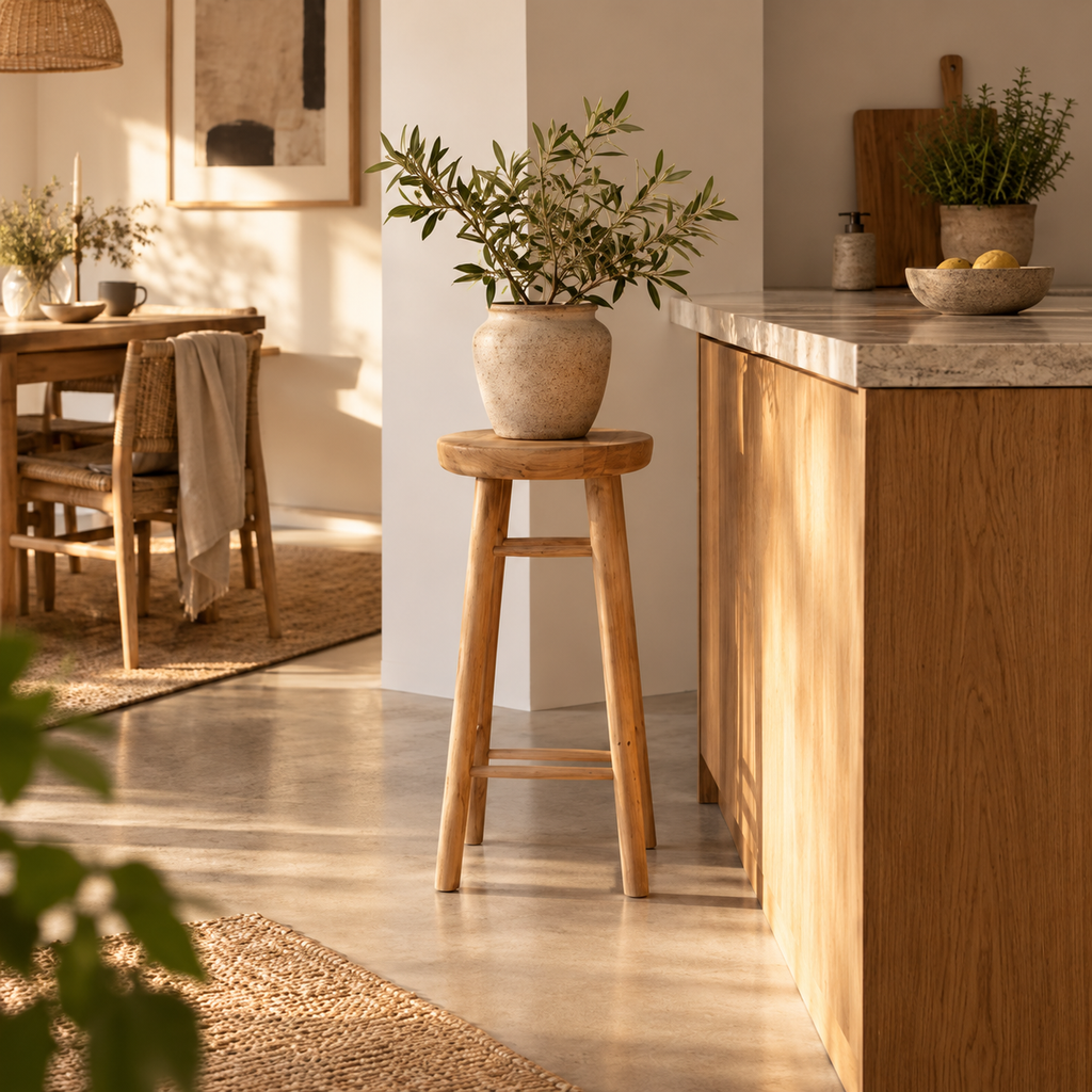 Aven barstol – teak
