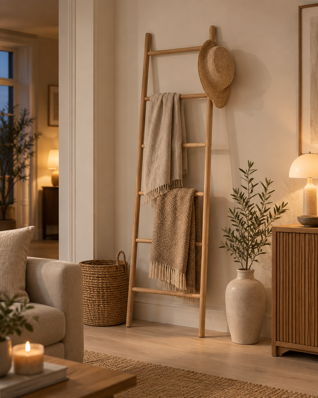 Leno dekorationsstige – teak