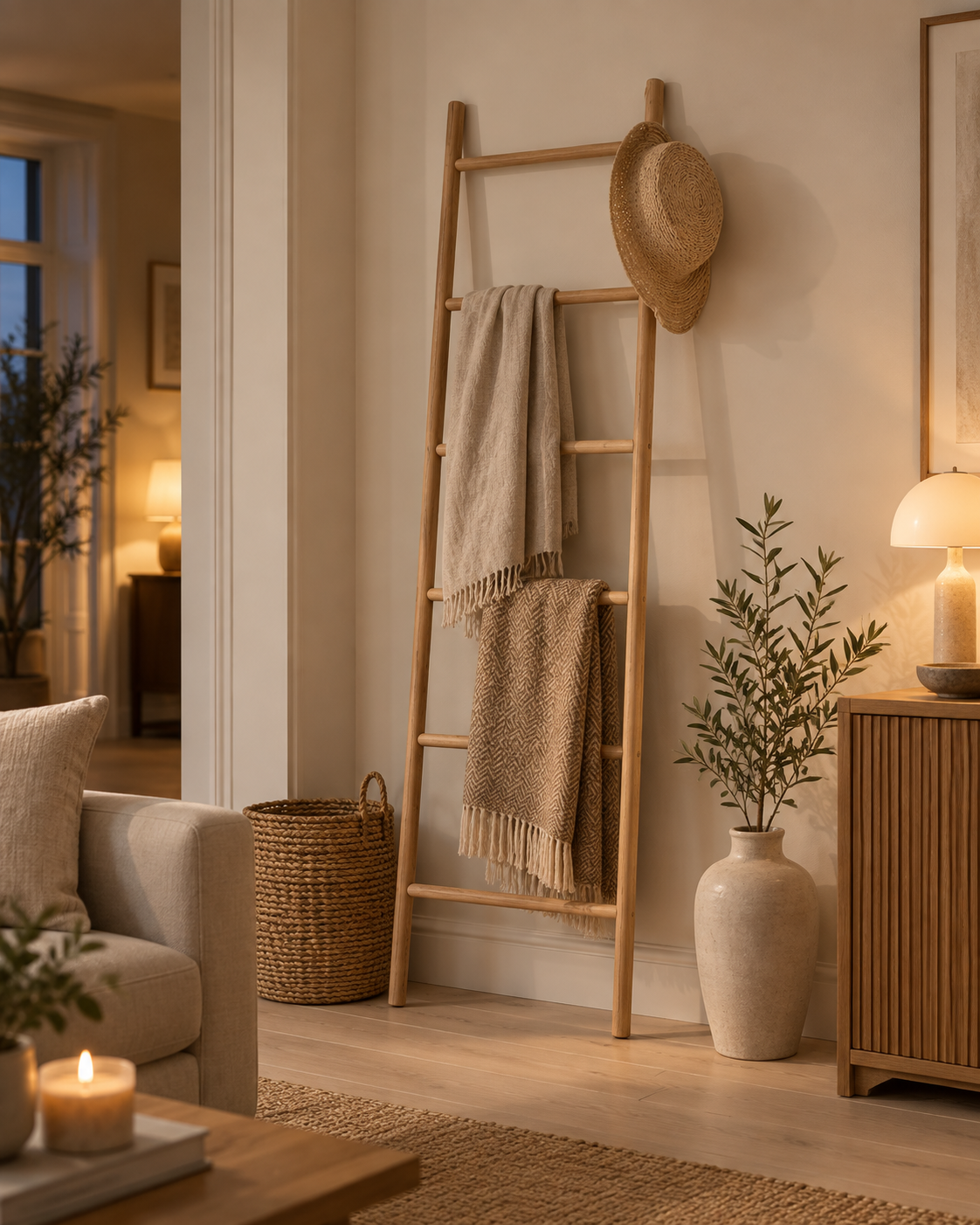 Leno dekorationsstige – teak