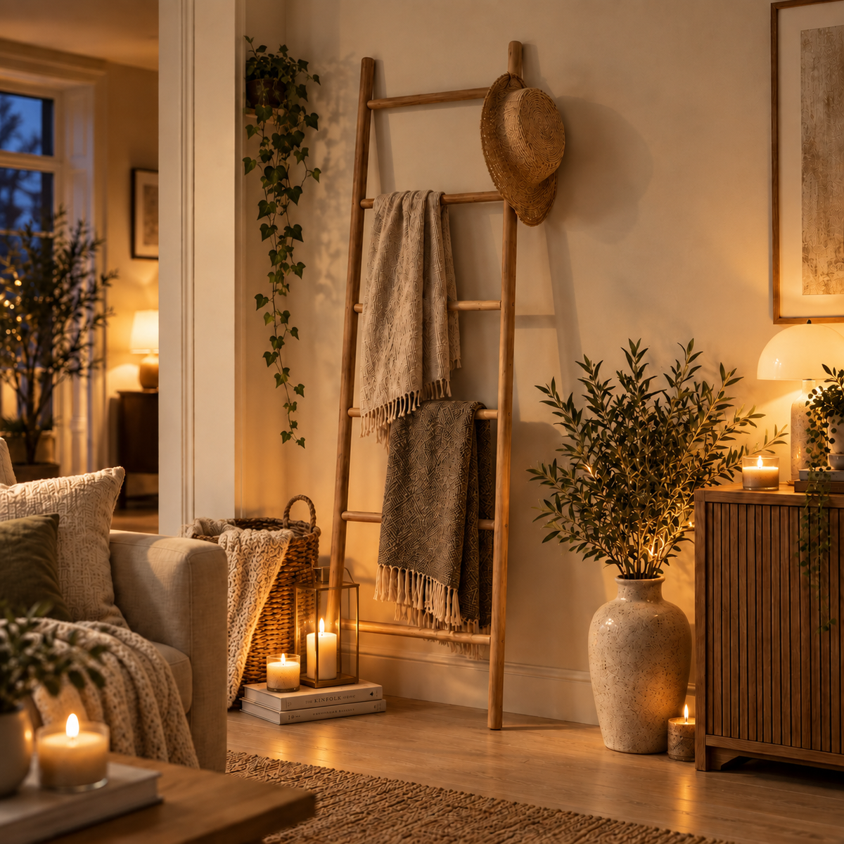 Leno dekorationsstige – teak
