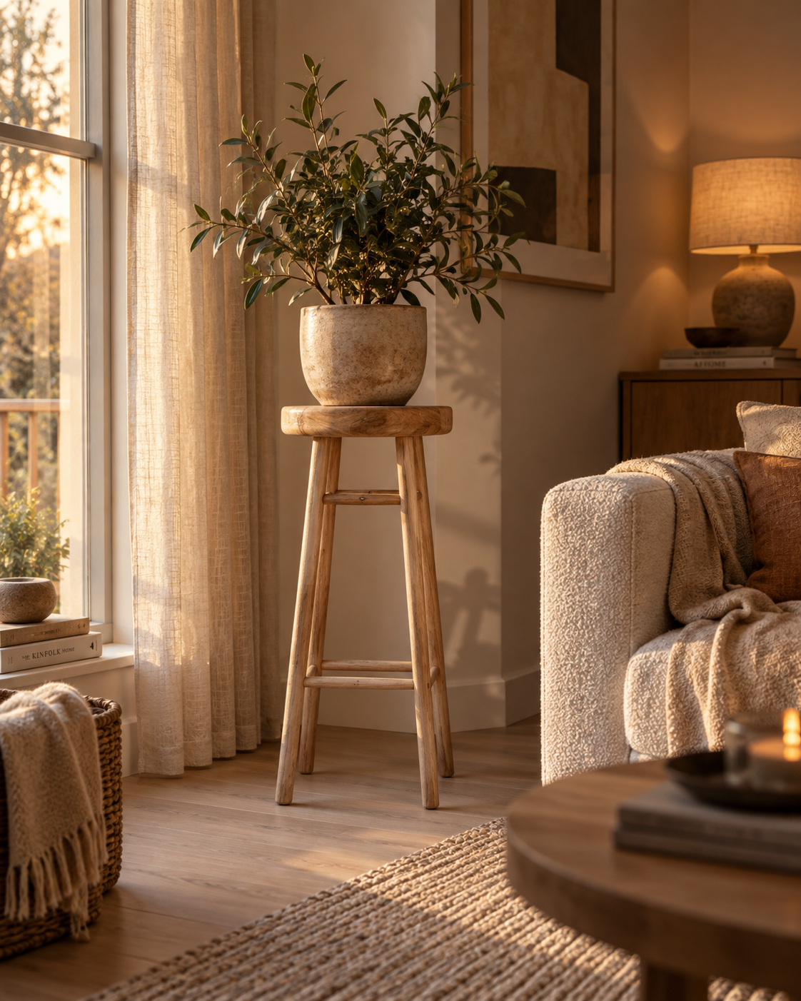 Aven barstol – teak
