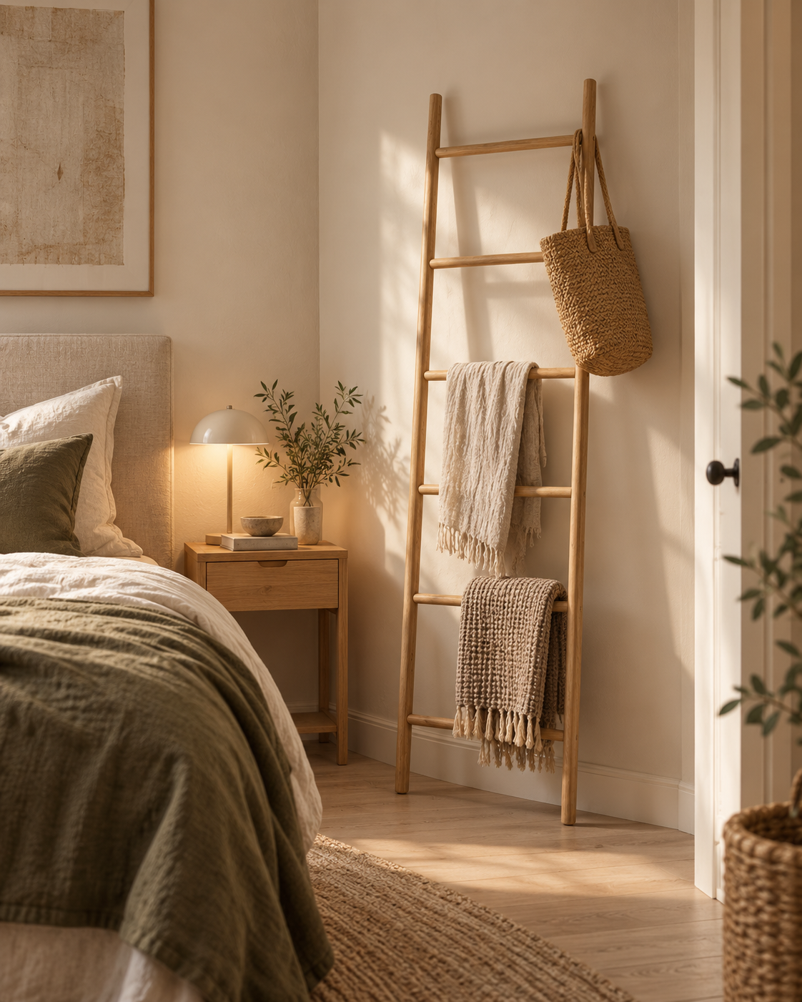 Leno dekorationsstige – teak