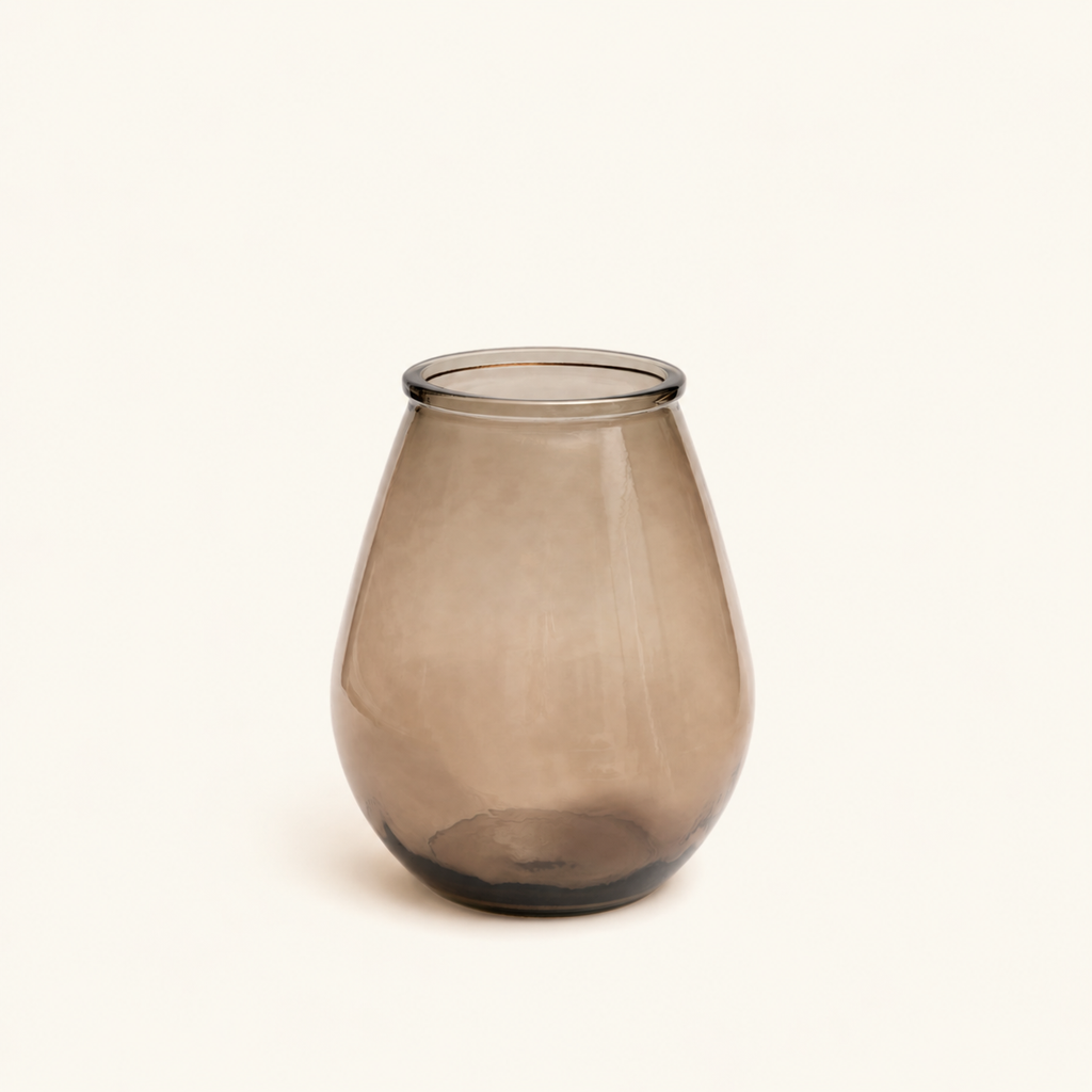 Nemi vase – beige genbrugsglas