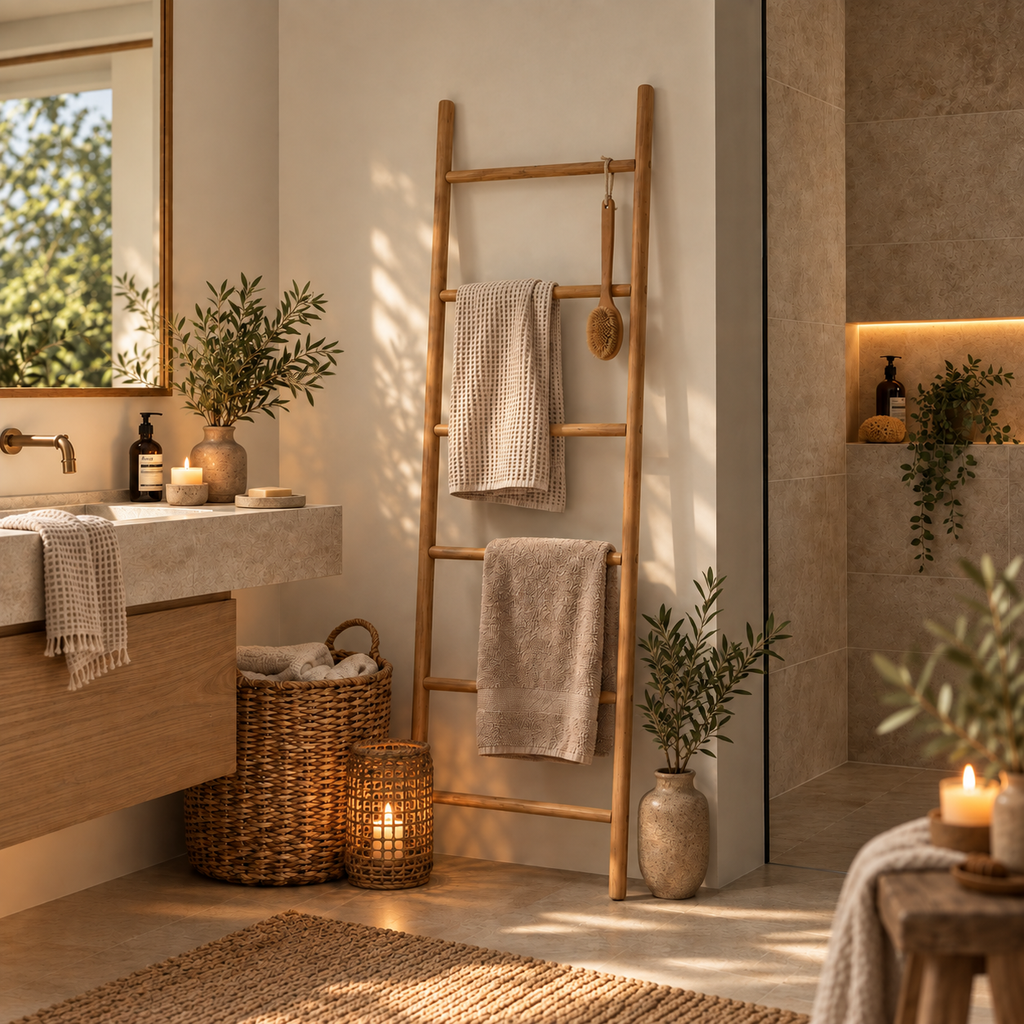 Leno dekorationsstige – teak