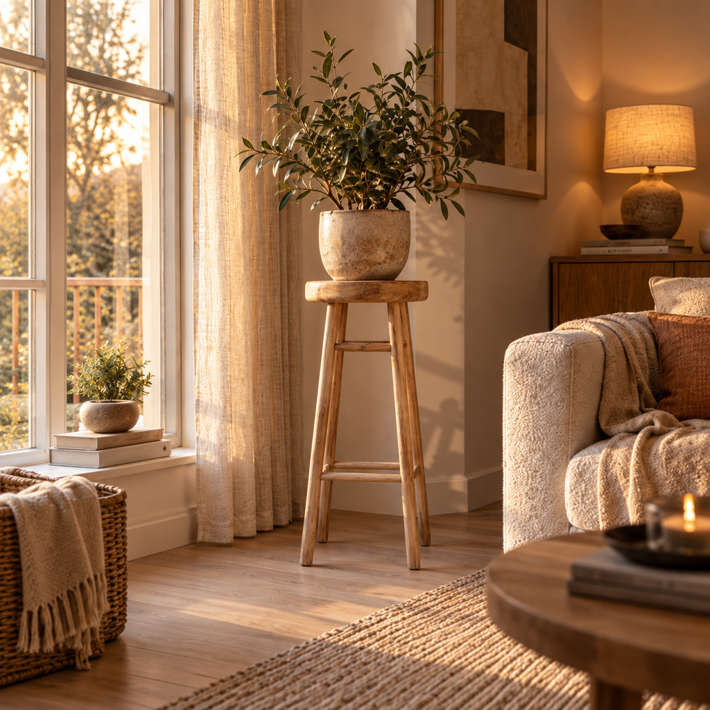 Aven barstol – teak