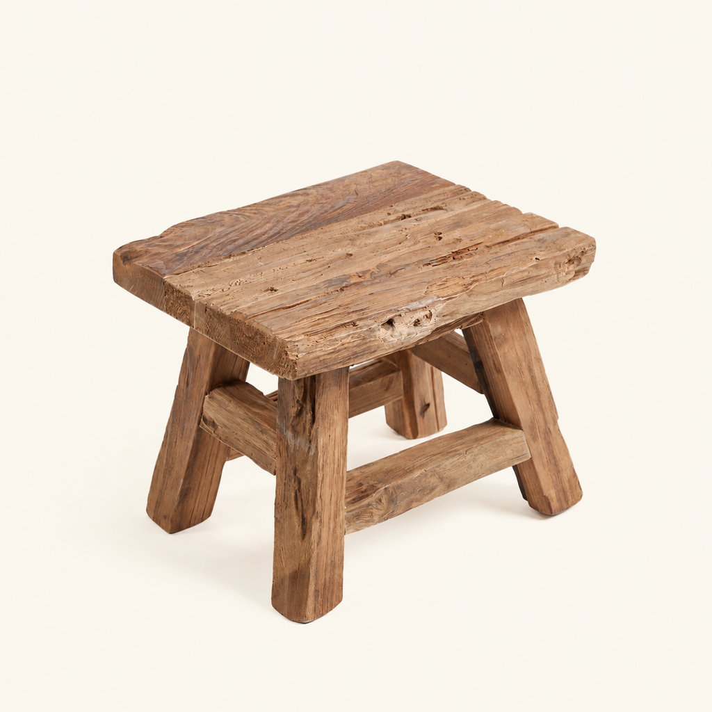 Orin skammel – genanvendt teak