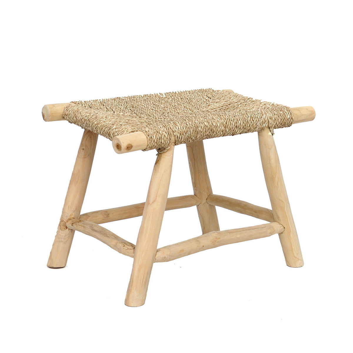 Porto skammel – teak & søgræs